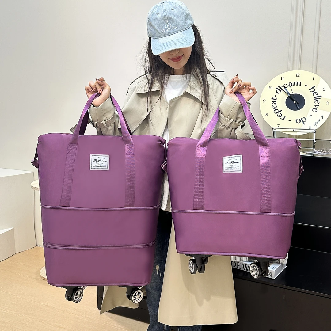 双层扩展干湿分离韩版户外肩包万向轮旅行包出差旅行包健身旅行包