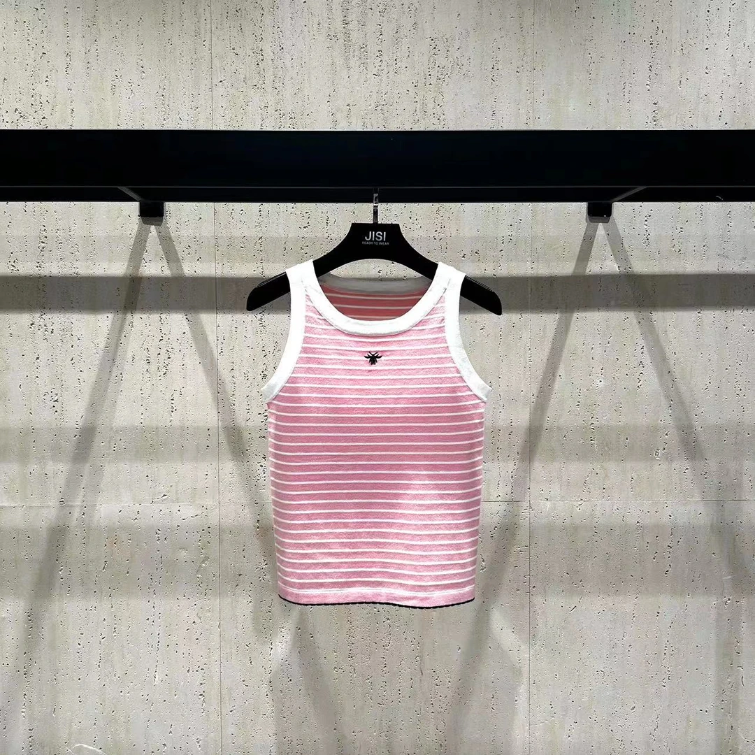 JISI 24春夏圆领条纹针织背心BX24156