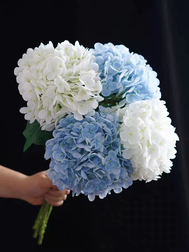 保湿手感绣球花仿真花客厅装饰餐桌花拍照道具水洗