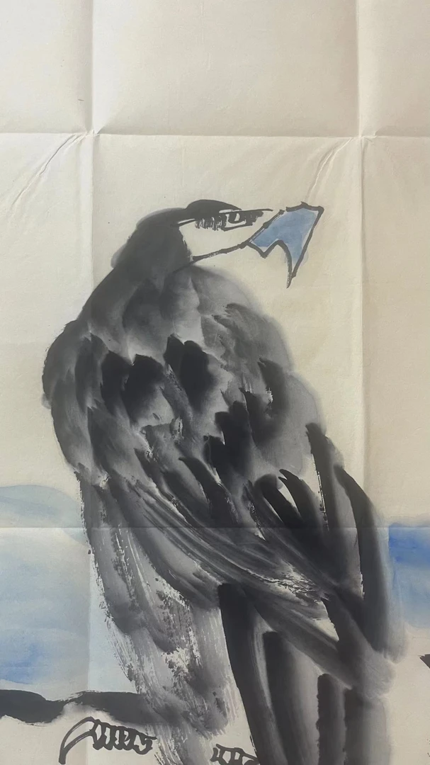 丹青藏馆-苦禅鹰图