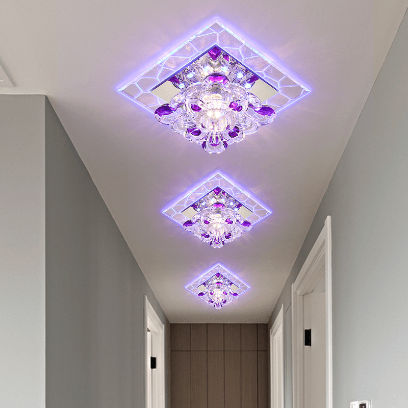 LED水晶过道灯射灯走廊灯玄关灯客厅筒灯吊顶创意入户灯吸顶灯具