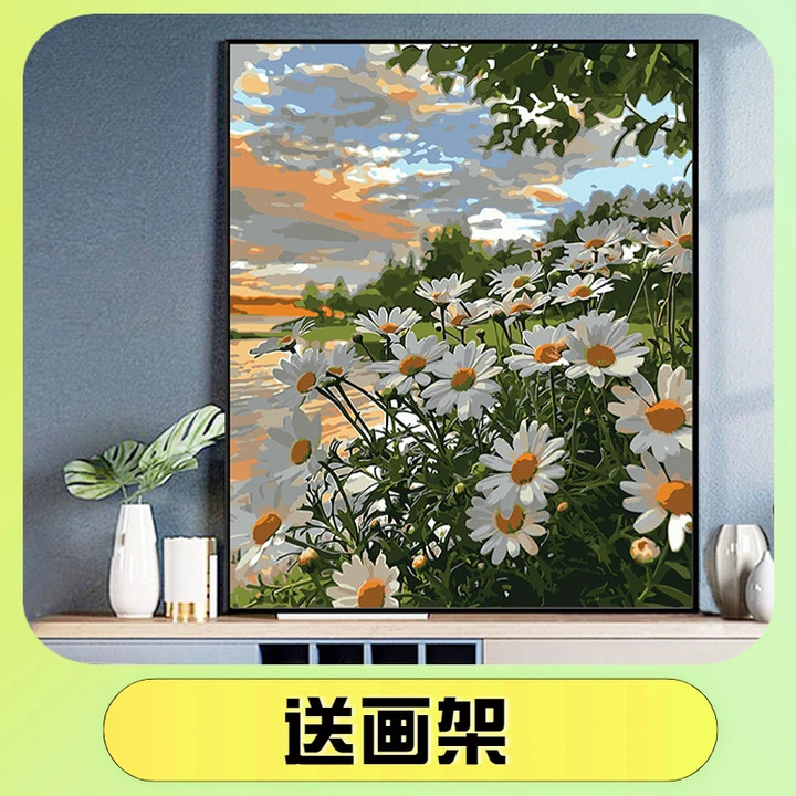 【送画架】零基础简约画家作品展示无痕质感褪色莫奈花园风软装好物