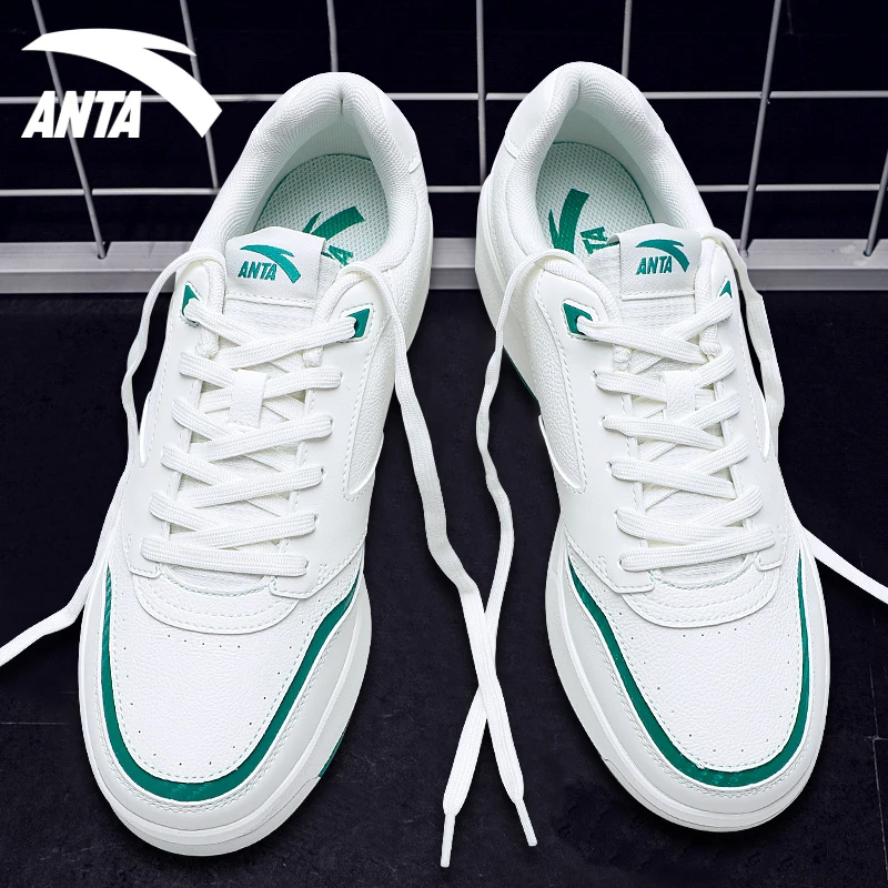 安踏香菜板鞋男鞋小白鞋2025春季新款男士休闲鞋低帮百搭运动鞋子