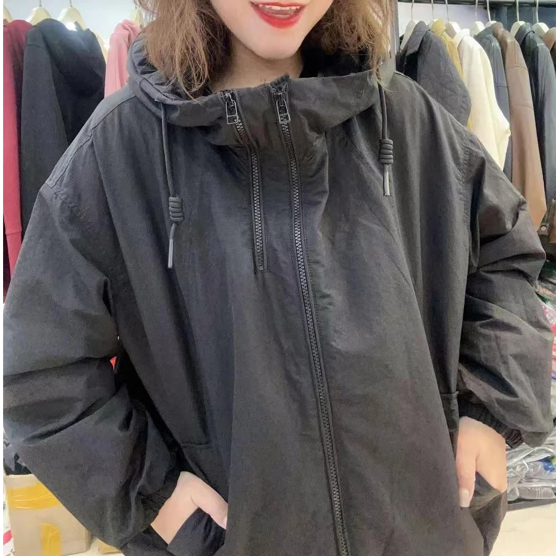 水淼2024-新款9383-时尚休闲百搭连帽宽松短款棉服