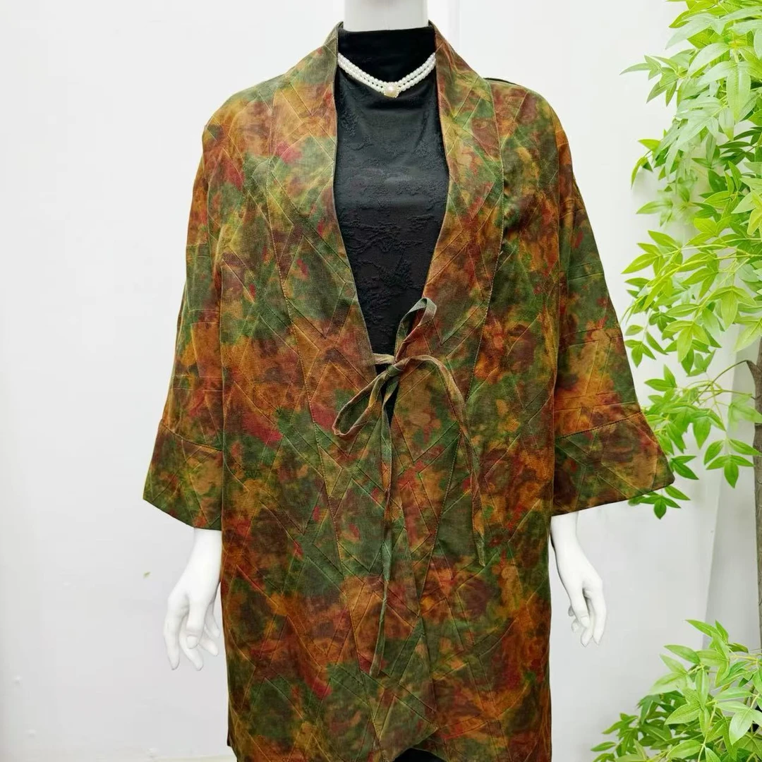 【佳鑫香云纱】桑蚕丝国风开衫小褂休闲百搭时尚短外套CHH-40387