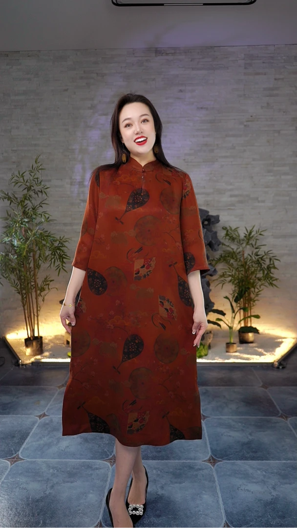 《西厢》香云纱时尚百搭中国风设计师款连衣裙礼盒LBF-10586