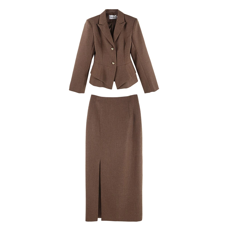 DENGDAHA「经典主义」2025春季新款法式学院风时尚套装HBZC622112