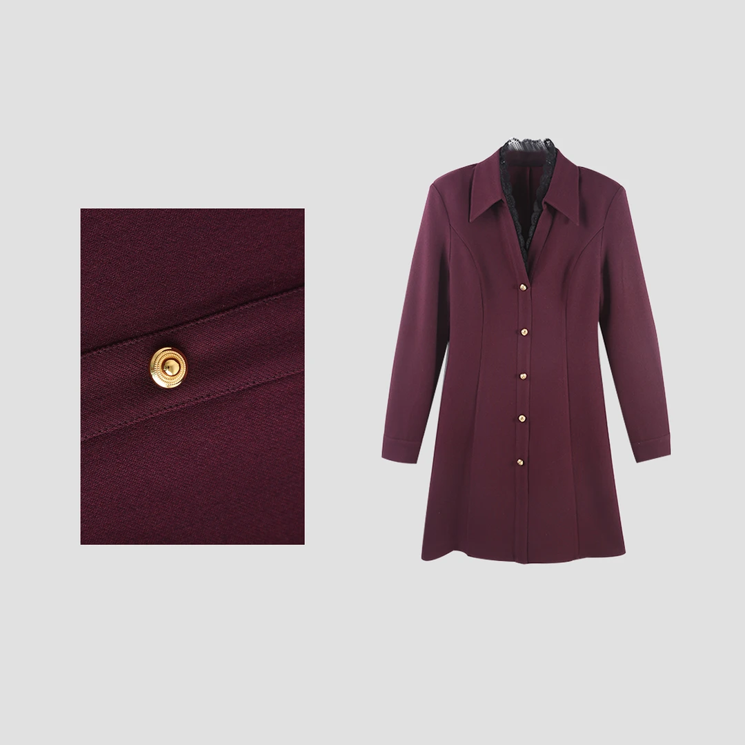 「优雅初冬」2024秋冬气质轻奢高级感西服连衣裙HBZU651419nnassa