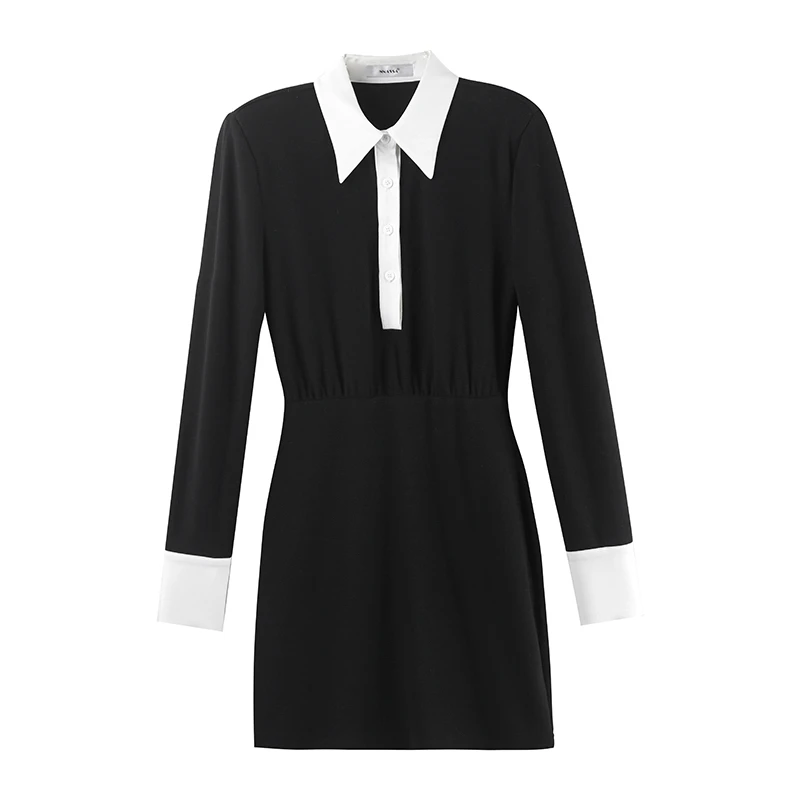 DENGDAHA「人间尤物」纯欲风黑色包臀裙女修身连衣裙HBZC611241