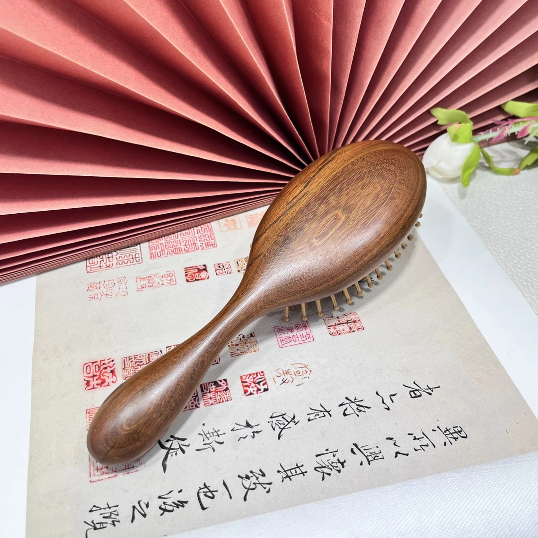 【贵妃】31-Y00291-金丝檀木梳子-多样性发（胖胖）