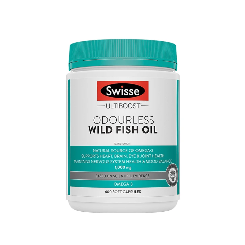 SWISSE/斯维诗无腥味野生深海鱼油1000mg400粒/瓶高浓度深海DHA
