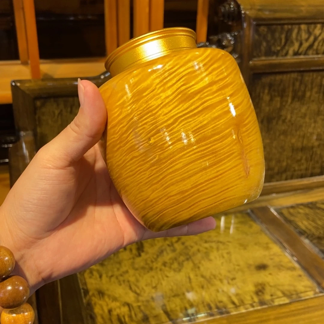 楠木茶叶罐水波一木挖