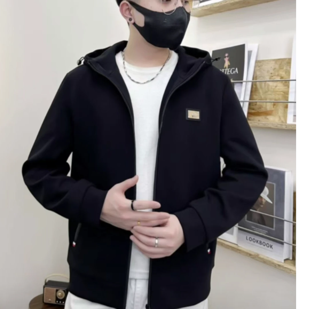 【休闲男外套】男士春秋百搭新款时尚潮流休闲外套连帽茄克衫秋