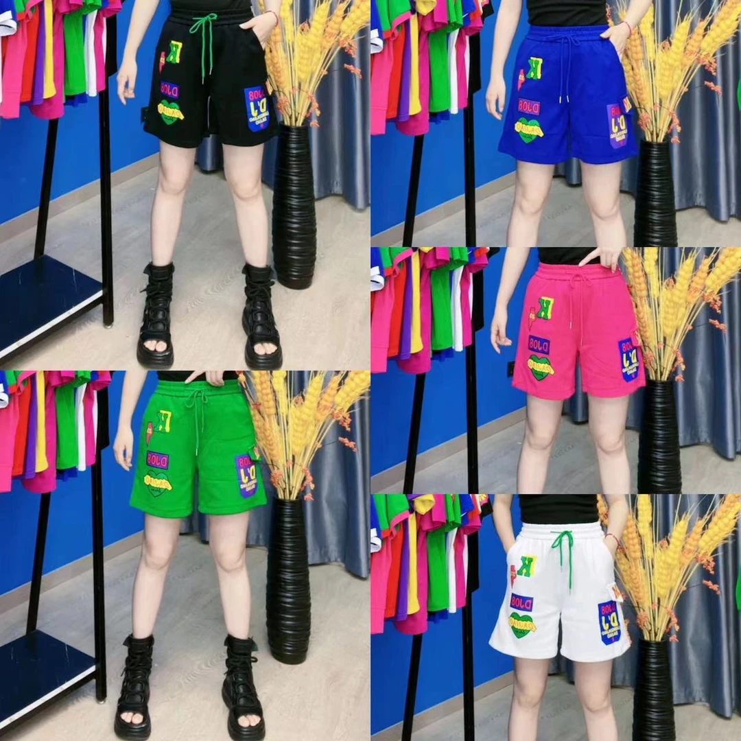 【大椒家】夏季时尚洋气宽松潮流印花薄款女士短裤休闲裤838