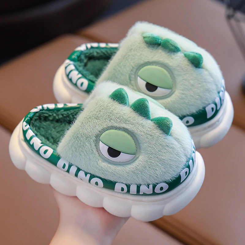 儿童棉拖鞋秋冬2023包跟男女童宝宝婴幼儿鞋保暖室内居家包头卡通