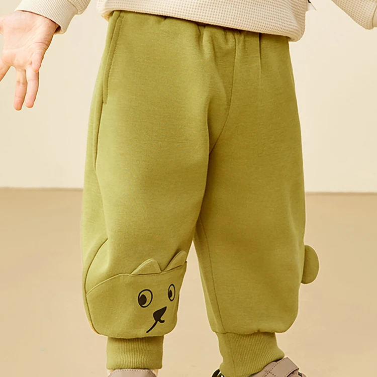品牌宝宝春秋男童女童泡泡裤2024新款宽松休闲长裤儿童运动裤子