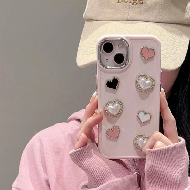 欧克里里爱心金属框苹果13手机壳iphone14promax软12/11高级14pro