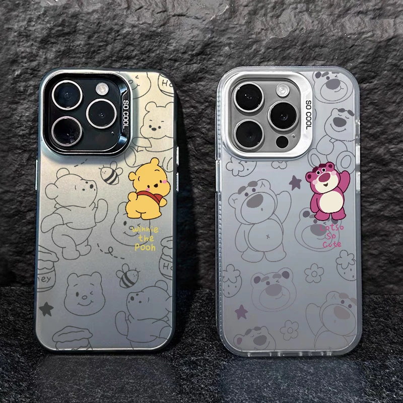 欧克里里线条维尼苹果14/15月光黑手机壳iphone13promax元气壳11