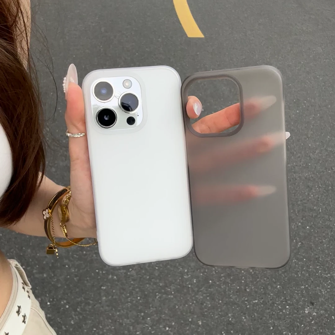 欧克里里清透半包透白适用iPhone15promax苹果14手机壳11/12/13套