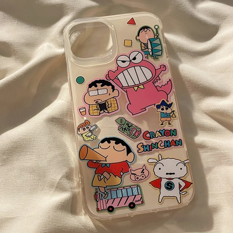欧克里里吹喇叭小新苹果14手机壳iphone13半包软12promax/11可爱
