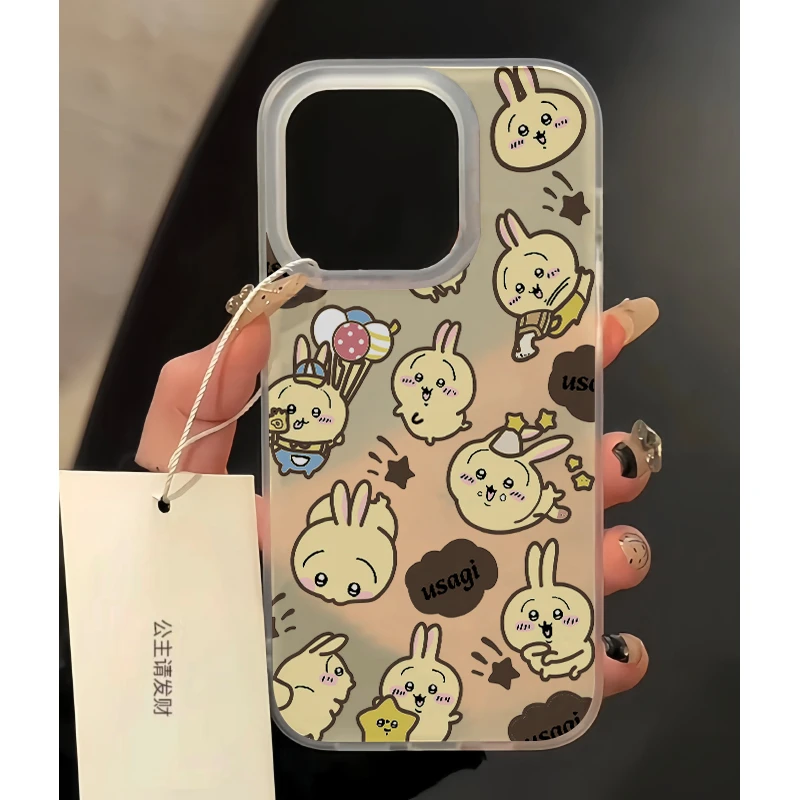 欧克里里ins黄色乌萨奇亲肤磨砂白苹果15手机壳iPhone13/14promax