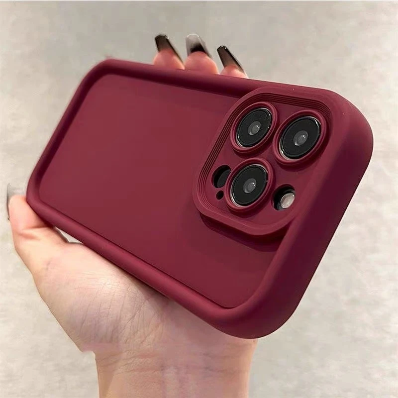 欧克里里ins梅子色手机壳13promax适用苹果11/12多巴胺14软xsXR