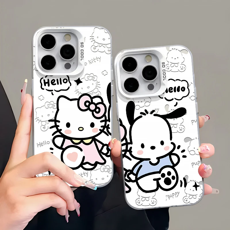 欧克里里牵手猫狗适用iphone17苹果16元气情侣手机壳vivo华为oppo