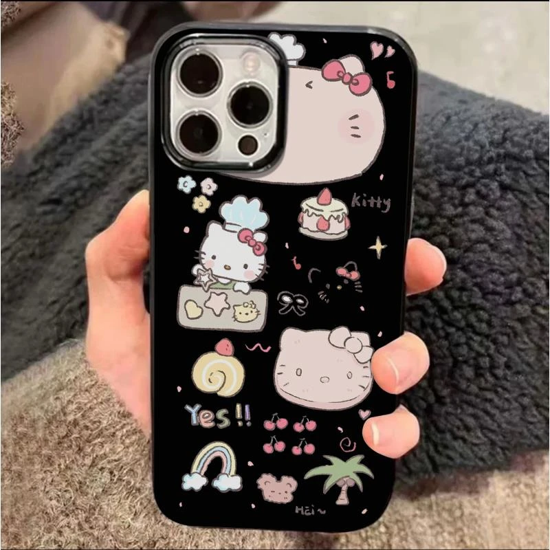 厨师甜点凯蒂适用苹果15手机壳iphone13/14promax大孔亮面12软11