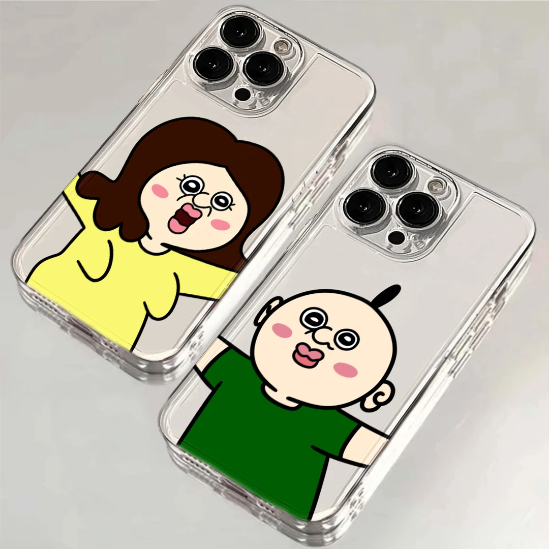 绿衣邦邦透明适用iphone15苹果14太空手机壳华为vivo小米oppo情侣