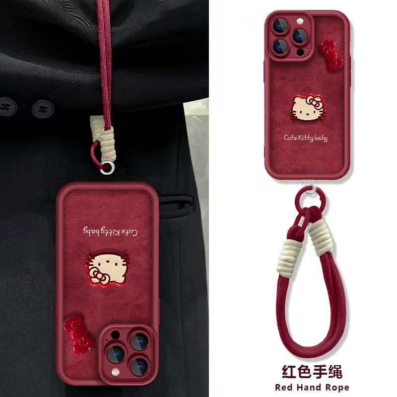 欧克里里立体蝴蝶结KT公仔适用苹果16精孔手机壳华为vivo小米14op