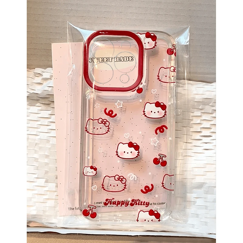 欧克里里樱桃凯蒂太空壳适用iphone15苹果手机壳华为vivo小米oppo