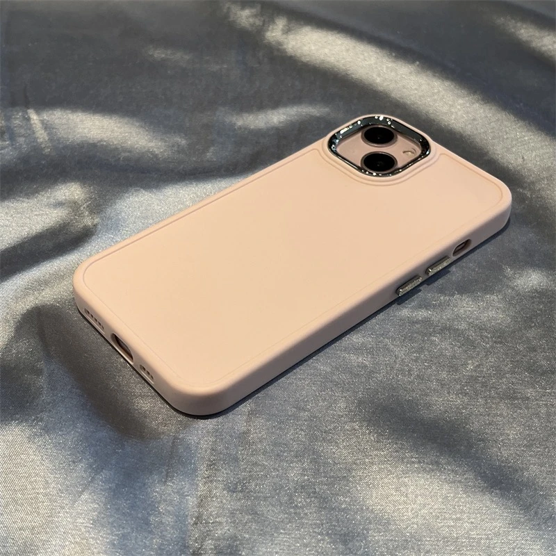 欧克里里暖粉金属框苹果15创意手机壳iphone11promax软13/14高级