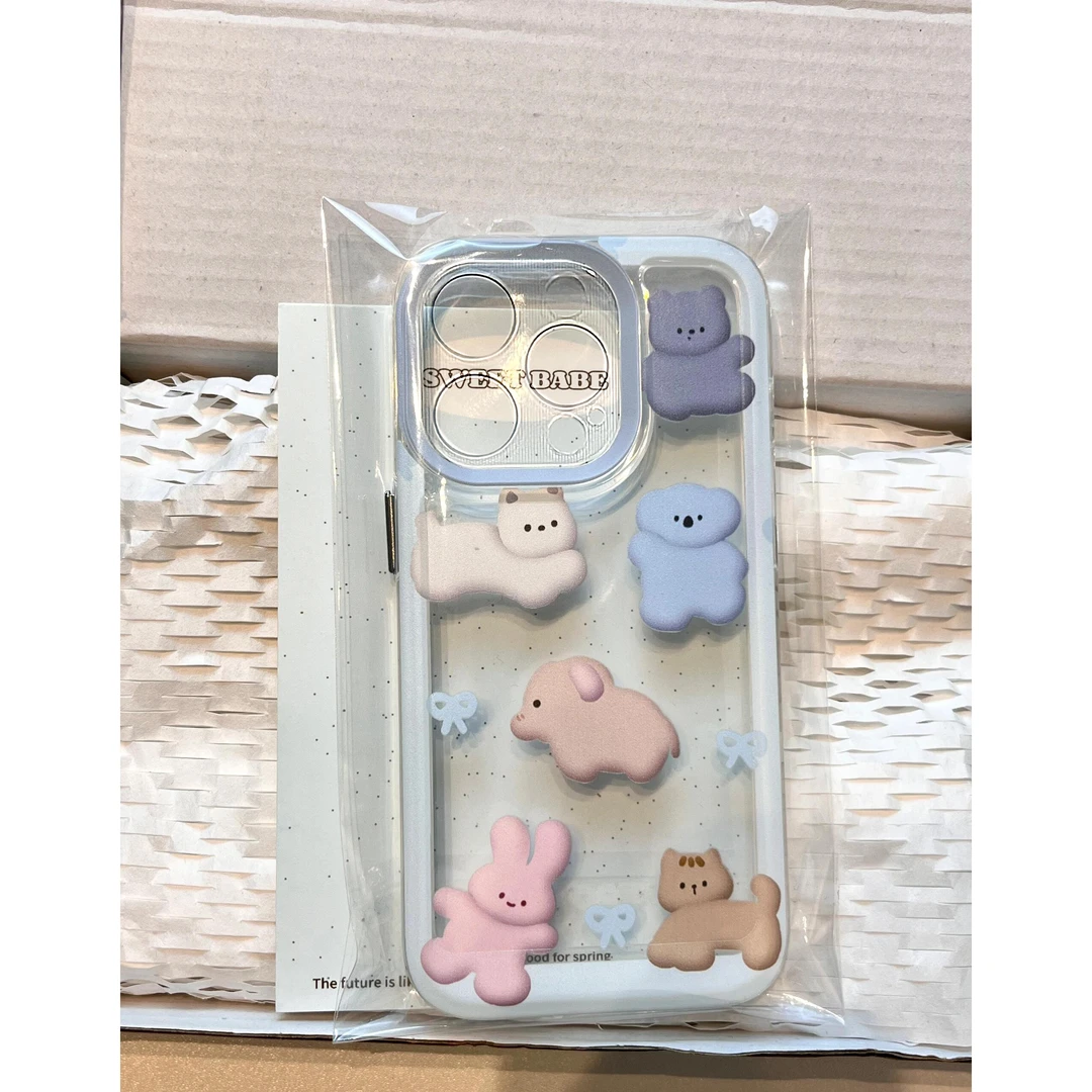 欧克里里七彩动物适用iphone15/14/13透明手机壳华为vivo小米oppo