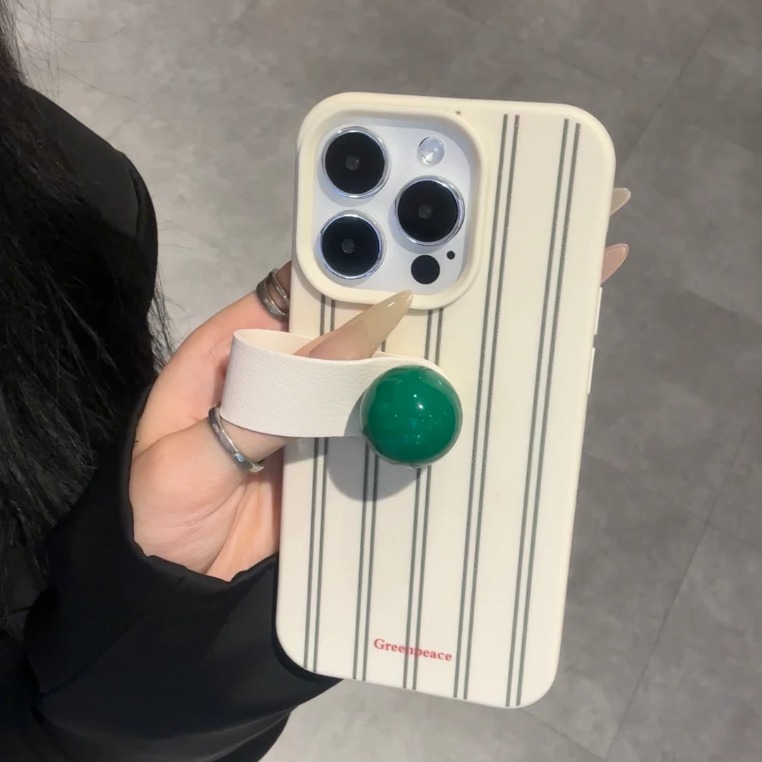 欧克里里雅典白线条荔枝纹适用iphone15苹果13/14手机壳12/11软壳