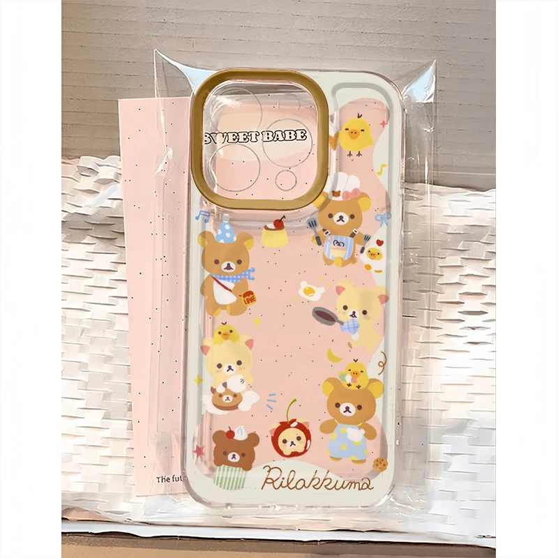 欧克里里厨师轻松熊透明太空壳适用苹果16手机壳华为vivo小米oppo