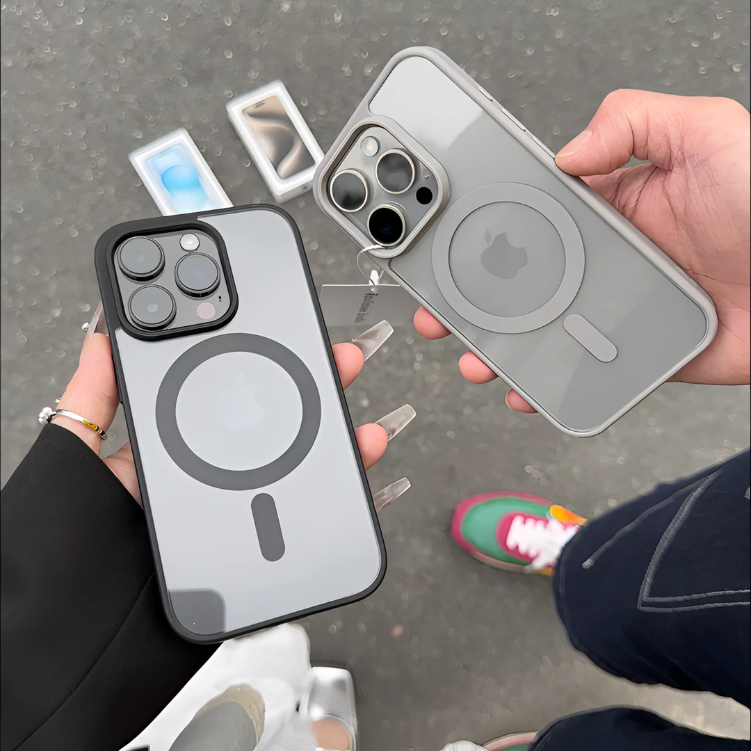 欧克里里高级轻奢磁吸苹果15/14promax手机壳iPhone13男12肤感11