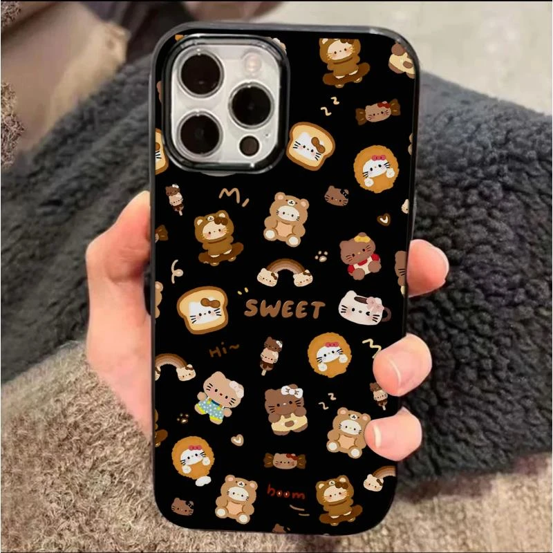 Sweet吐司凯蒂适用苹果13手机壳iphone14/15promax大孔亮面12/11