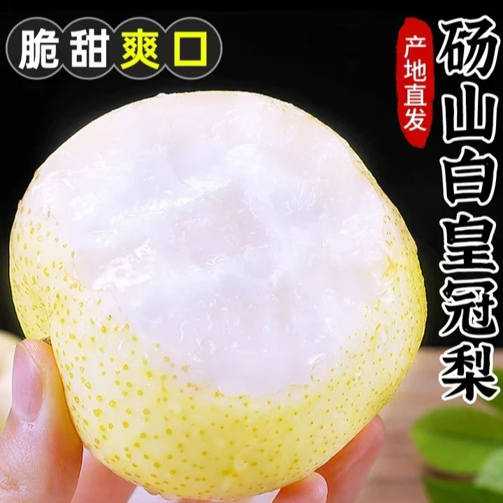 砀山现地直发正宗白皇冠梨脆甜爽口薄皮多汁时令水果