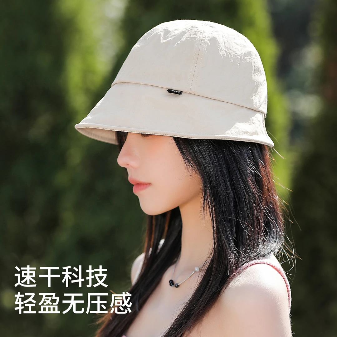 宏达时尚百搭纯色简约太阳帽女夏季新款显脸小速干渔夫帽透气防晒