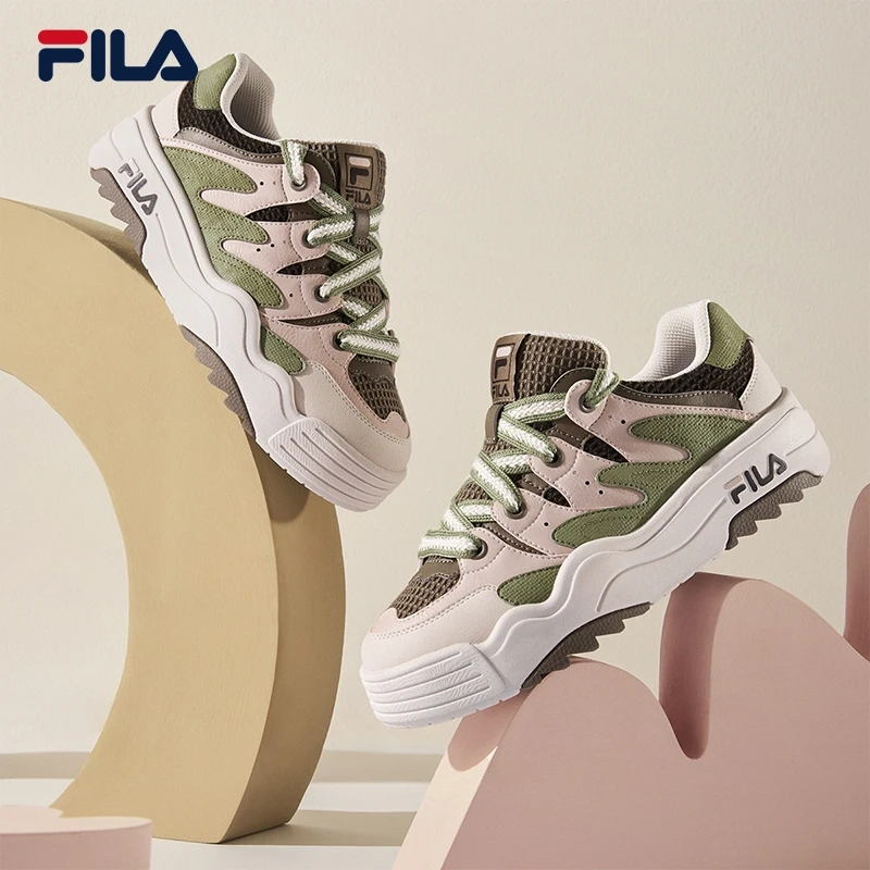 【斑斓板鞋】FILA斐乐ROSETTA女子复古潮流轻便板鞋F12W411204F-XS