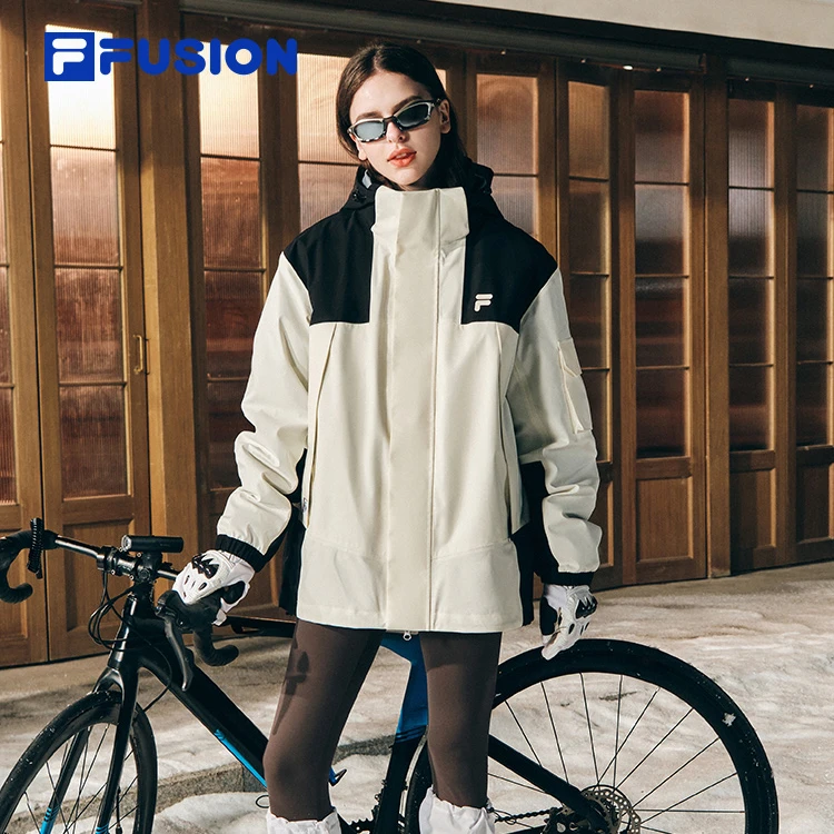 FUSION斐乐潮牌情侣款梭织上衣两件套24冬季新款T11U443908F