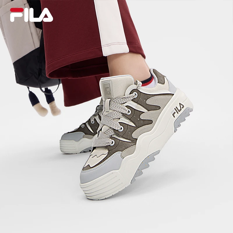 【斑斓新配色】斐乐FILA女ROSETTA摩登板鞋秋厚底F12W431204F