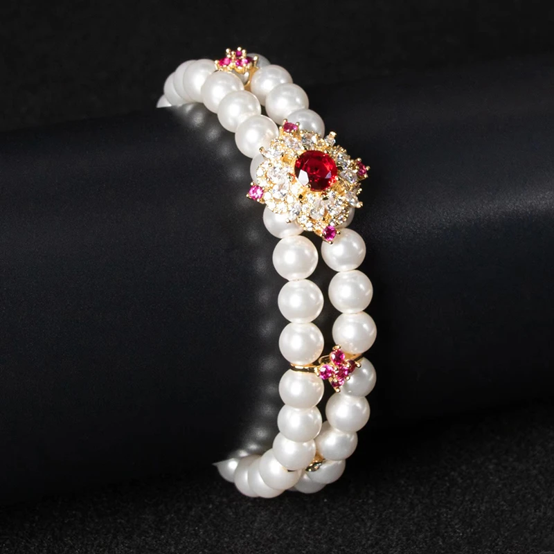 合金合成锆石手链 【琴愿为你】时尚大气经典女手链CL210145