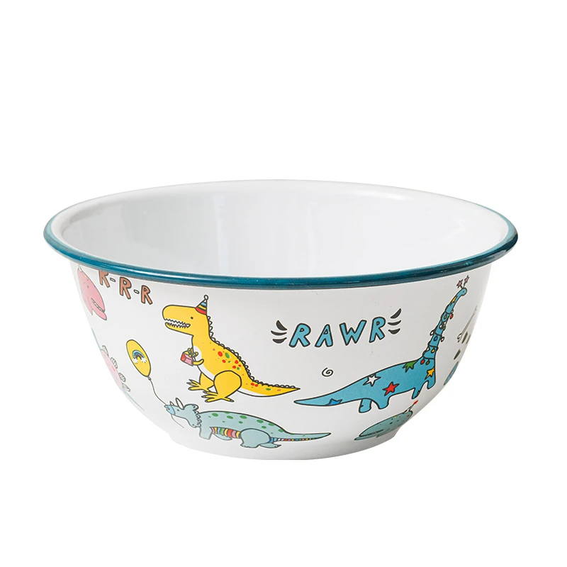 【韩国尾单】18厘米卡通搪瓷碗家用汤碗面碗（微瑕介意不要拍）