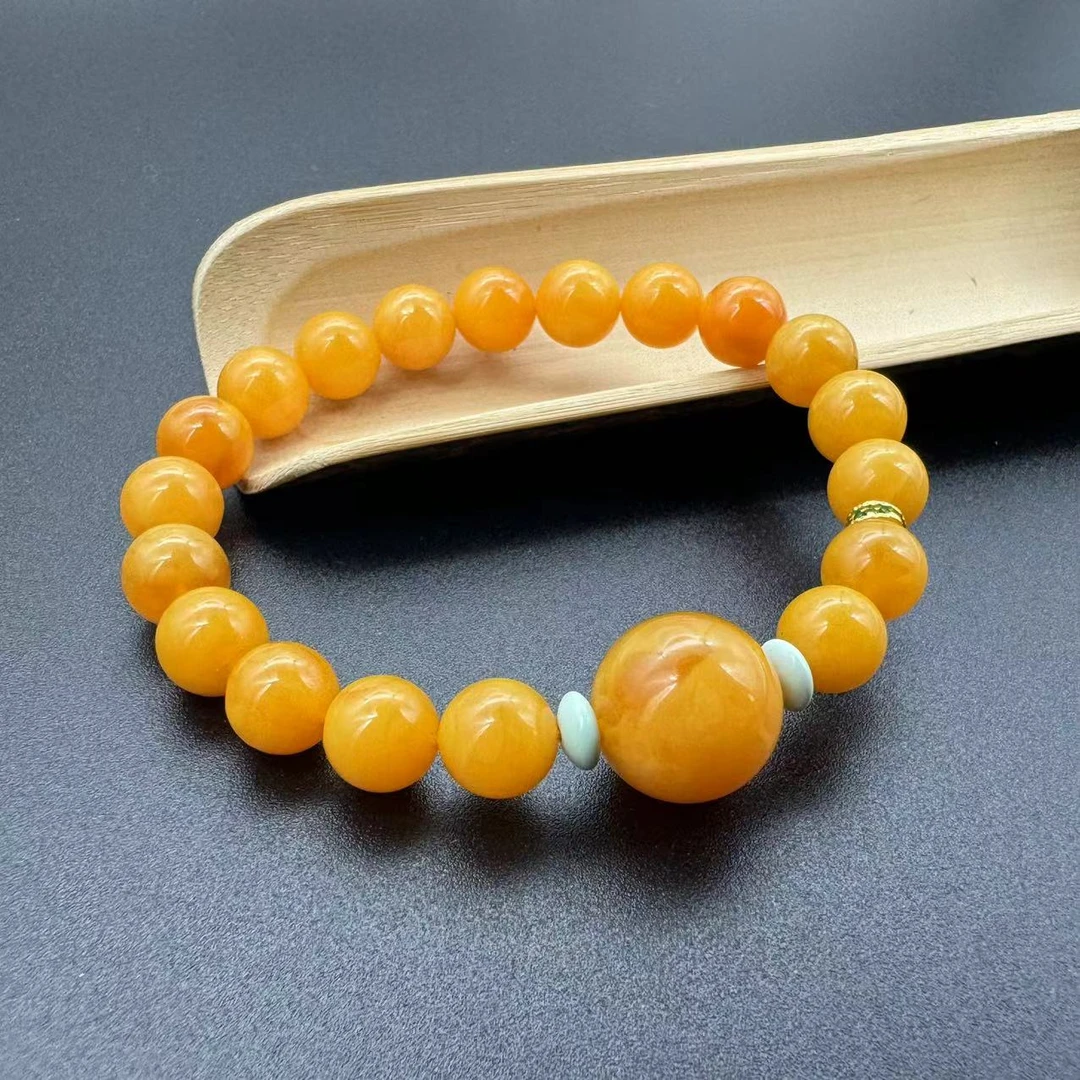 【景旺】8mm+DIY14mm+单珠老蜡蜜蜡手串