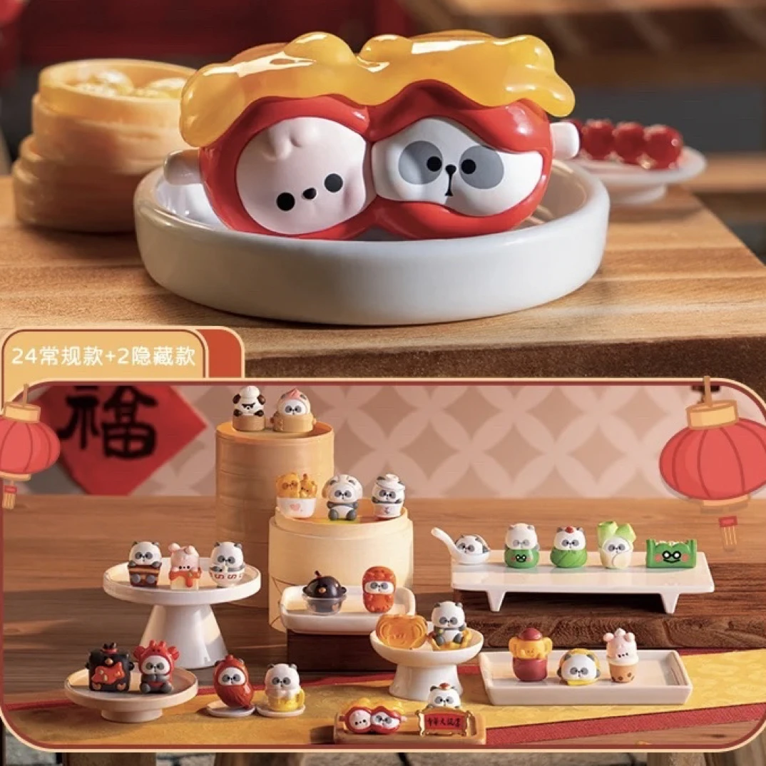 【拆盒】耙老师中华大饭店熊猫贴贴乐系列周边冰箱贴