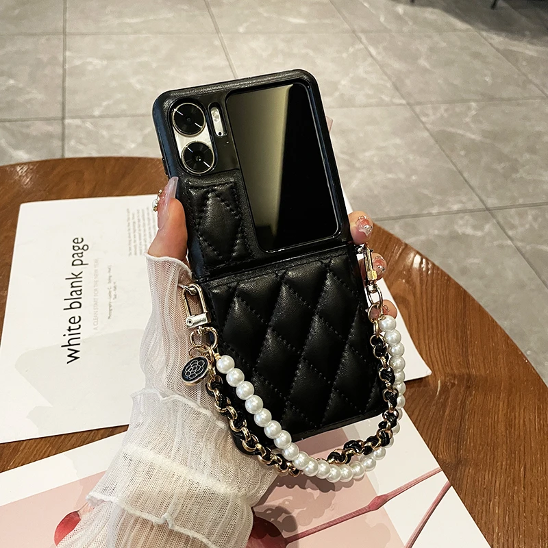 适用于OPPOFindN2Flip手机壳新款小香风护轴连体皮套n2flip保护壳