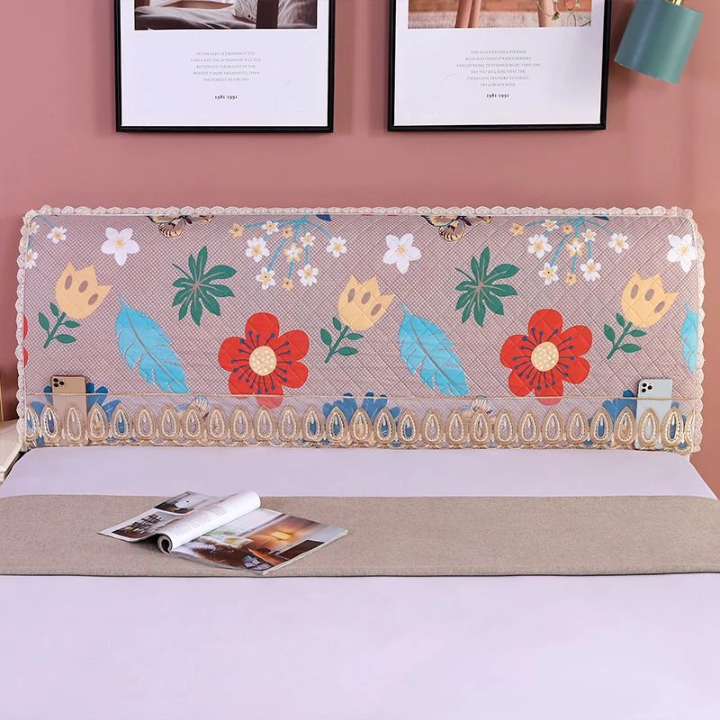 全包床头床头罩夹棉套罩木头床头罩床头套罩四季通用防尘床头罩