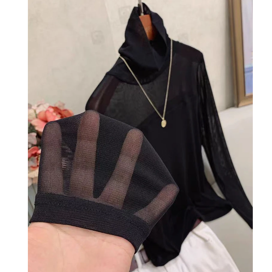 2013网纱高领打底衫K2-2