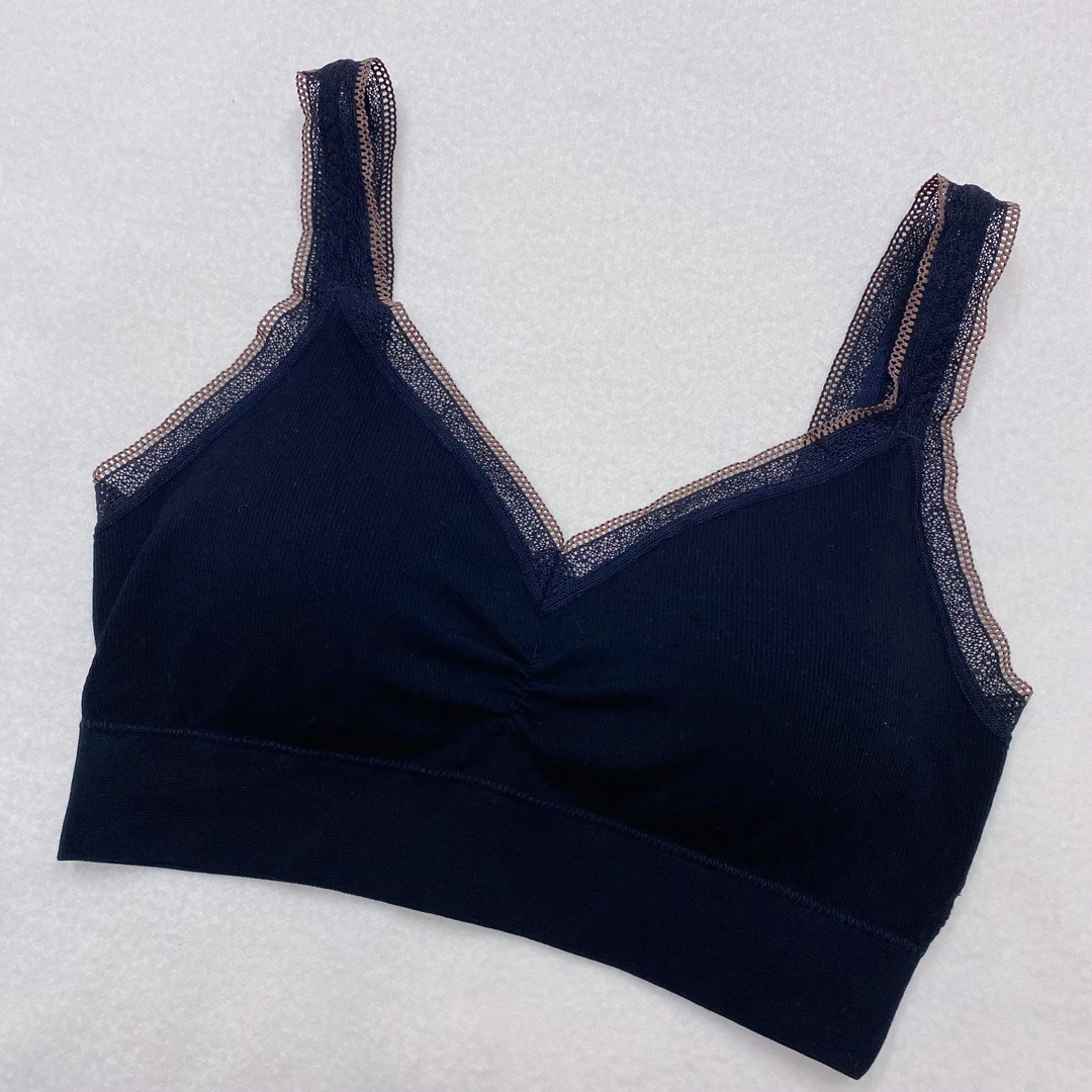 【6618】新款无钢圈乳胶蕾丝性感打底吊带背心